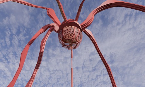 Modern City Sculpture Spider 3d model