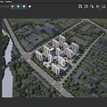Elevated View Of Modern Residential Buildings With Surrounding Greenery And Road Network