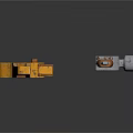 Two Yellow And Orange Metal Hardware Tools On Reflective Surface