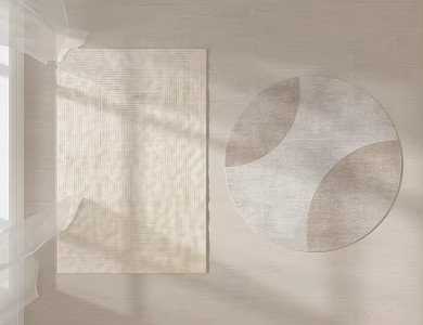 Modern square carpet fabric abstract carpet 3d model