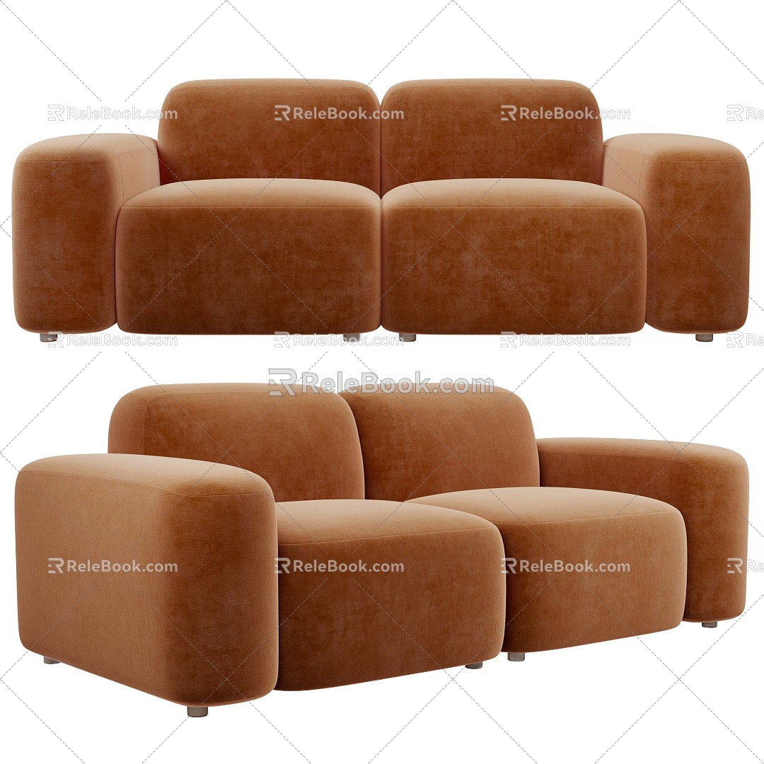 Double sofa 3d model