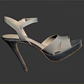 Stylish Women's High Heel Sandals With Cross Strap And Open Toe Design