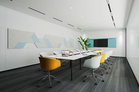 Modern Meeting Room Multifunctional Meeting Room Table Long Table Chairman Chair Lecture Desk 3d model