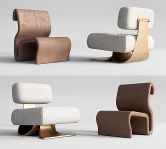 Modern Single Sofa Leisure Chair 3d model