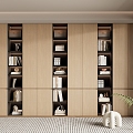 Simple Bookcase Open Bookcase High Bookcase 3d model