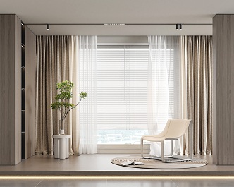 Modern Curtains 3d model