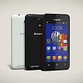 Lenovo Smartphones White Black Red Models With Screen Display Showing Apps And Time