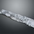 Detailed Natural Landscape Terrain Model With Rolling Mountains And Textured Surface