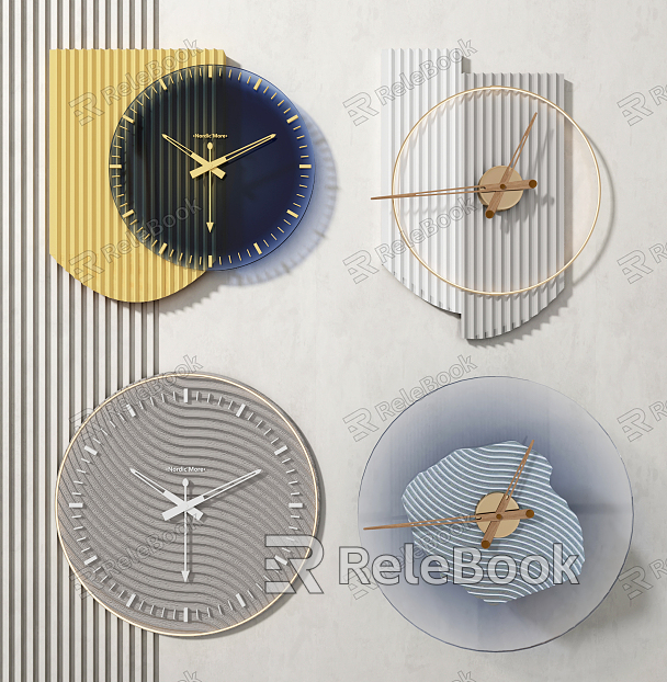 Light Luxury Clock Wall Clock Combination model