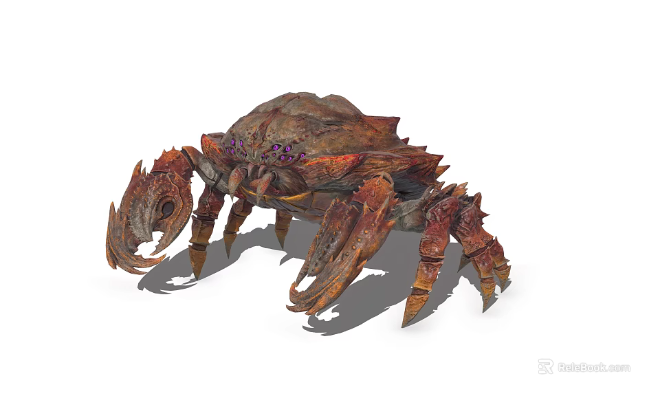 Game and Movie Character Crab Like Monster With Spiked Armored Shell 3d model 