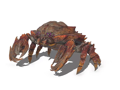 Game and Movie Character Crab Like Monster With Spiked Armored Shell 3d model