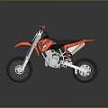 Orange And Black Modern Dirt Bike With Reflective Surface And Sleek Design