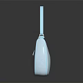 Stylish Light Blue Handbag With Strap Number 90 And Tassel Detail