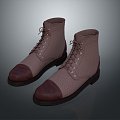 Modern Boots High-top Shoes Men's Leather Boots Low-top Leather Shoes Casual Leather Shoes 3d model