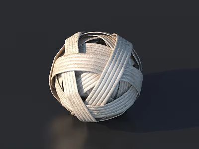 Modern Minimalist Decorative Ornament Set With White Woven Sphere For Home Interior 3d model