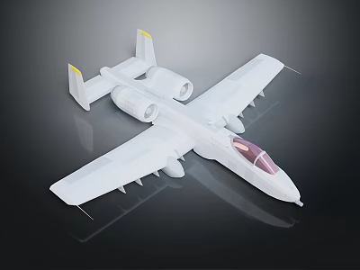 White Aerospace Vehicle Model With Wing Structure And Cockpit For Space Exploration 3d model