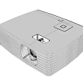 Projection Monitoring Device 3D Model With Compact Design And Functional Features