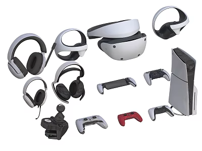 Top Entertainment Electronics Including VR Headsets Gaming Headsets Controllers And Consoles 3d model