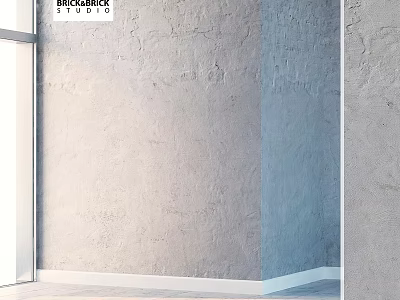 Stucco Wall Design With Smooth Texture For Modern Interior Home Decor 3d model