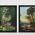 Classic Framed Wall Art Furniture With Black Frames Woodland Scenes And River Bridge Landscapes