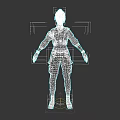 Stylish Game Movie Character With Blonde Short Hair And Purple Utility Outfit