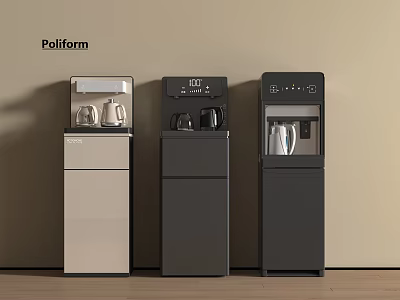 Modern Poliform Freestanding Water Dispensers As Kitchen Appliances With Different Colors 3d model