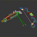 Crossbow Mechanical Crossbow Shift Bow and Arrow Shoot Far Equipment Weapons High-tech Crossbow 3d model
