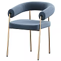 Modern Stylish Accent Chair With Light Gray Upholstery Gold Metal Legs And Curved Arms