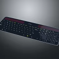 Sleek Modern Wireless Keyboard With Full Size Layout And Ergonomic Design 3d model