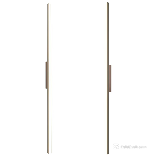 Sleek Modern Wall Light with Two Metal Poles for Contemporary Home Interiors 3d model 