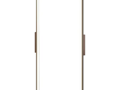 Sleek Modern Wall Light with Two Metal Poles for Contemporary Home Interiors 3d model