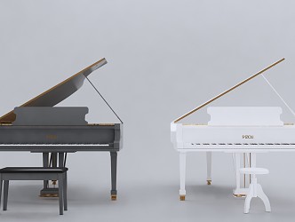 Modern Piano 3d model