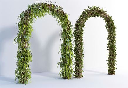 Modern Arch Green Plant 3d model