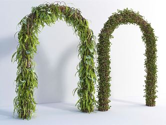 Modern Arch Green Plant 3d model