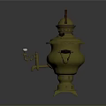 Elegant Traditional Brass Samovar With Ornate Handles As Vintage Household Tea Serving Item