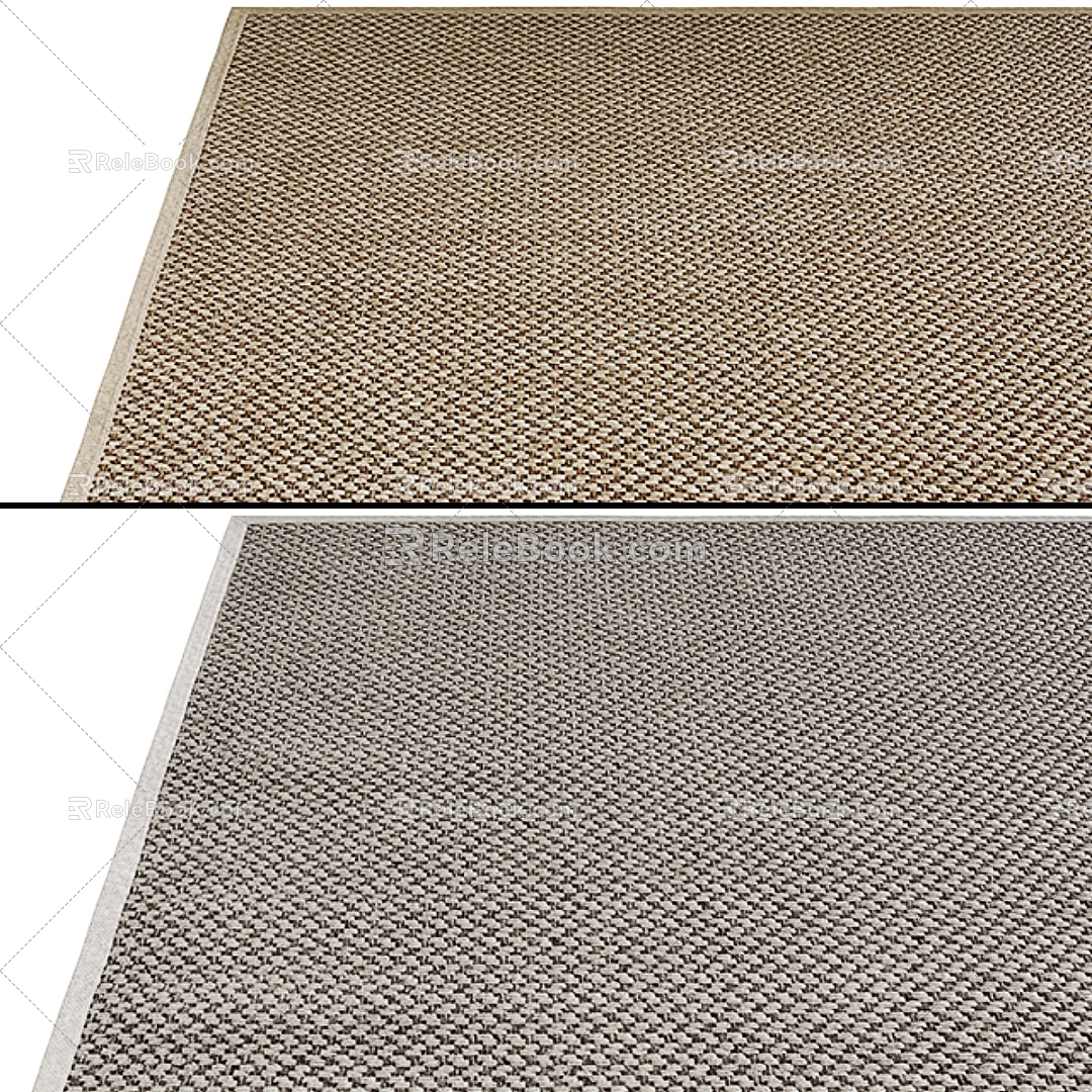 square woven carpet 3d model