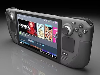 Portable Entertainment Gaming Console With Comic Hub Screen Display And Controller Buttons 3d model