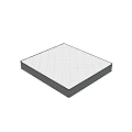 Comfortable Mattress With White Quilted Surface And Gray Zigzag Side Design