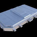 Silver Flat Rectangular Battery Pack With Metal Casing And Connecting Components
