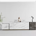 Modern Reception Desk Company Front Desk 3d model