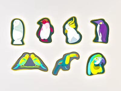 Modern wall lamp home cartoon illustration wall lamp beautiful Chen pendant 3d model