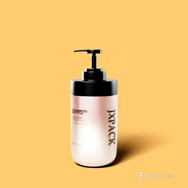 White And Black Pump Bottle Dishwashing Liquid For Daily Kitchen Cleaning 3d model 
