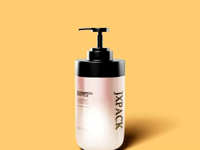 White And Black Pump Bottle Dishwashing Liquid For Daily Kitchen Cleaning 3d model