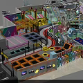 Fun Colorful Indoor Playground With Slides Trampolines Ball Pools Climbing Structures And Piano Steps