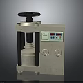 Industrial Compression Testing Machine with Black Handwheel Metal Frame Control Panel Digital Display and Knobs
