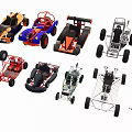Colorful Go Karts With Different Designs And Various Frame Styles Collection