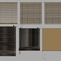 Stylish Venetian Blinds With Different Slat Designs And Natural Wood Tones
