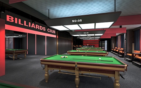 Billiard hall Billiard room Billiard table Billiard cue Billiard room Billiard table 3d model