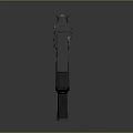 Tactical Assault Rifle 3D Model with Detailed Barrel Stock and Magazine Design