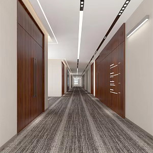 Modern Hotel Away Hotel Corridor 3d model